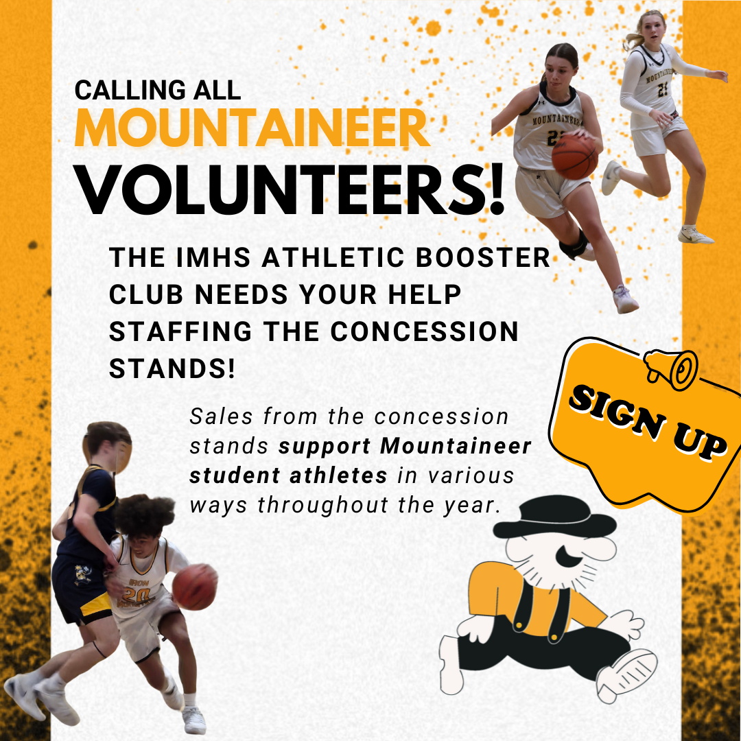 Graphic announcing need for volunteers